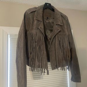 Blank NYC 100% Leather Fringe Jacket